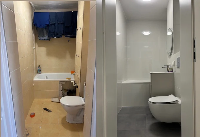 Remont Łazienki - Przed i Po - Metamorfoza z przestarzałej łazienki w nowoczesne wnętrze | PROFESA BUD - Remonty i wykończenia wnętrz Warszawa